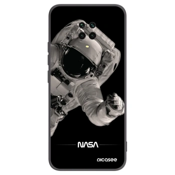 Picasee Xiaomi Redmi Note 9 Pro Hülle - Schwarzes Silikon - Astronaut Big
