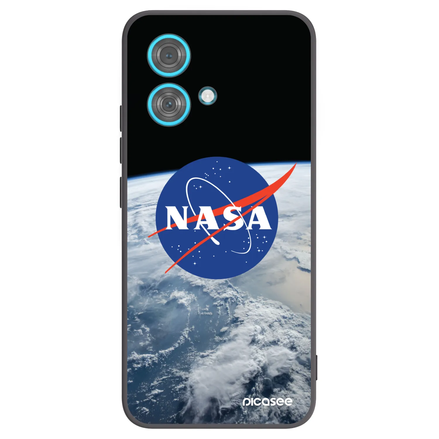 Picasee Motorola Edge 40 Neo Hülle - Schwarzes Silikon - Nasa Earth