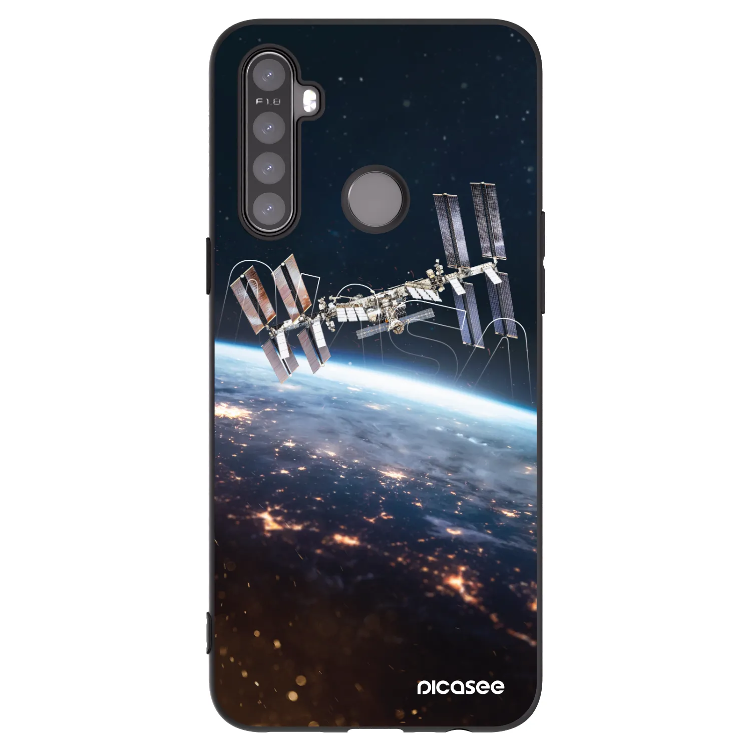 Picasee Realme 5 Hülle - Schwarzes Silikon - Station