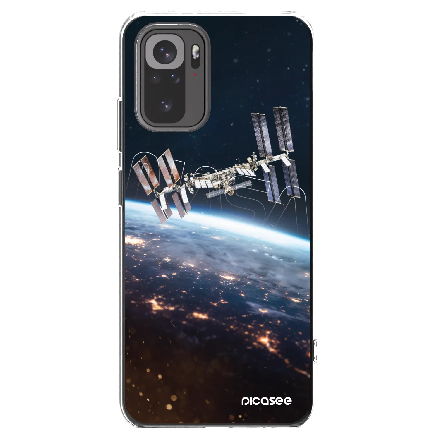 Picasee Xiaomi Redmi Note 10 Hülle - Transparentes Silikon - Station