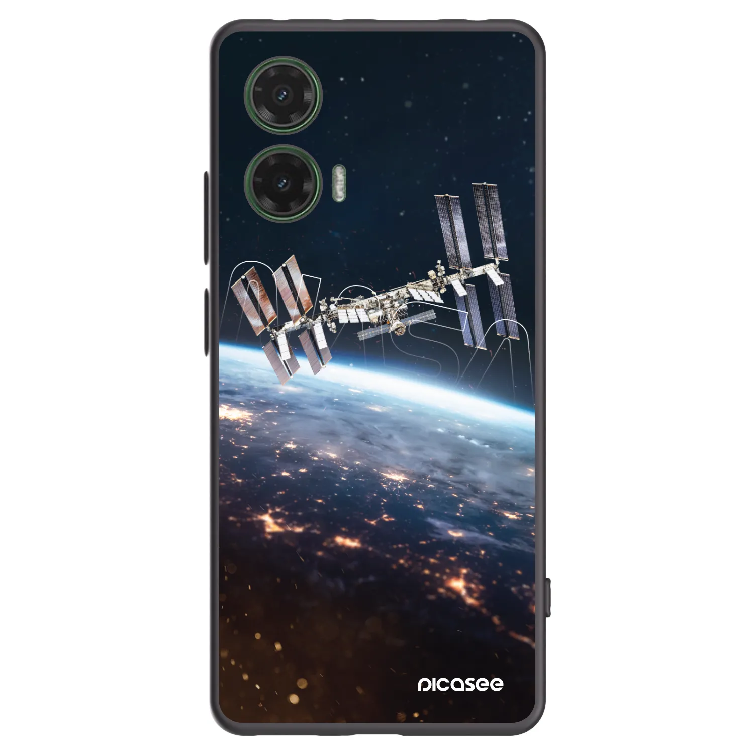 Picasee Motorola Moto G35 5G Hülle - Schwarzes Silikon - Station