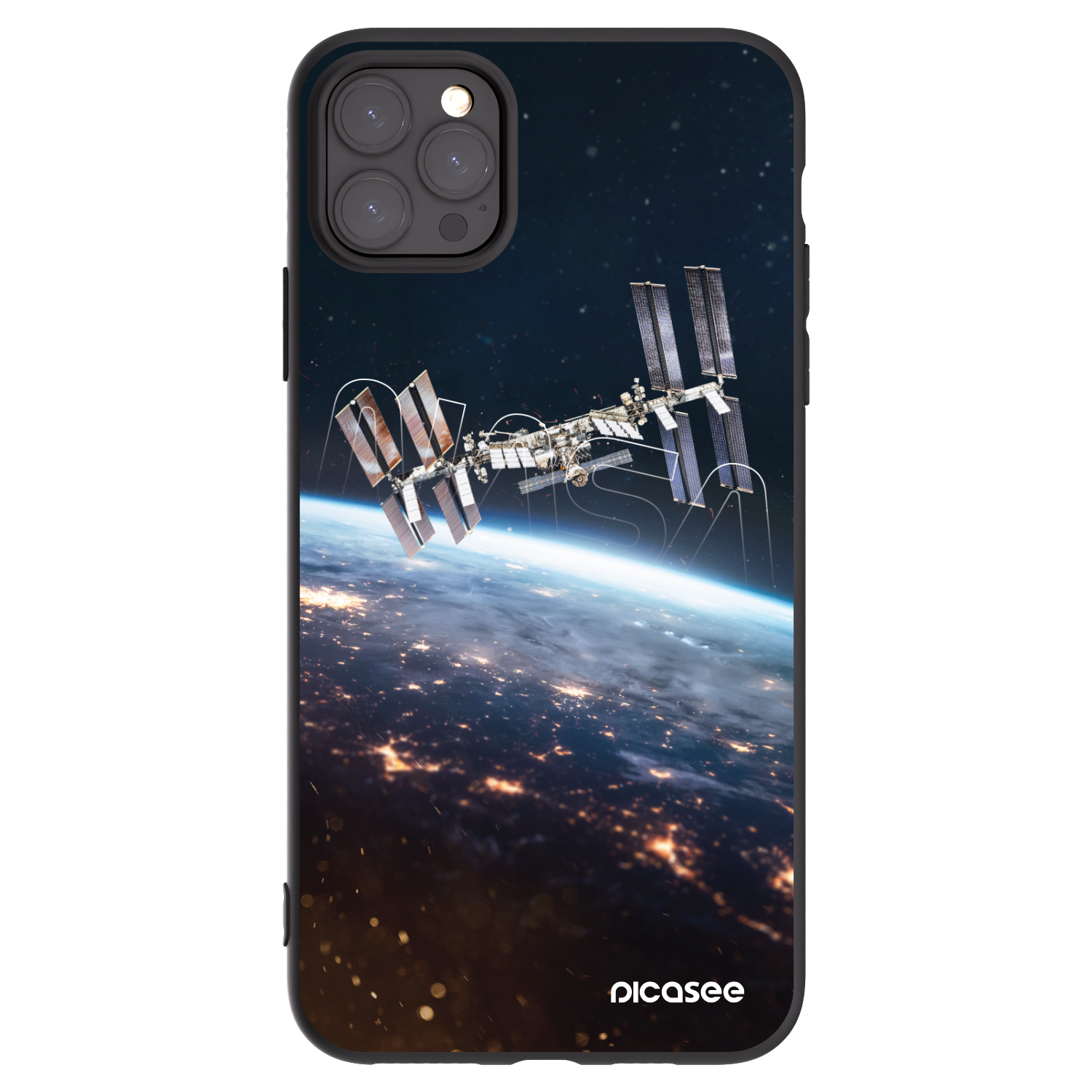 Picasee Apple iPhone 11 Pro Max Hülle - Schwarzes Silikon - Station