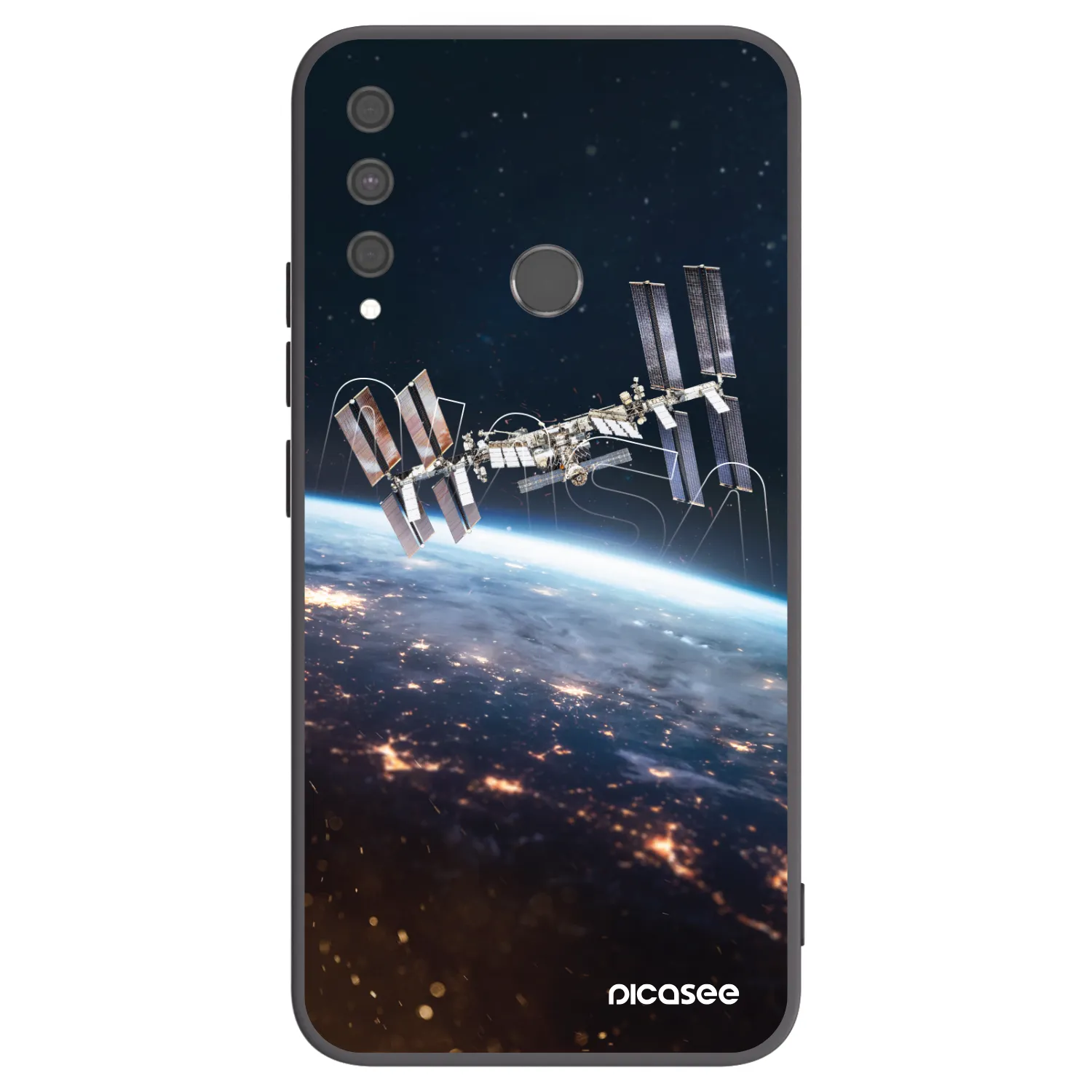 Picasee Huawei P40 Lite E Hülle - Schwarzes Silikon - Station