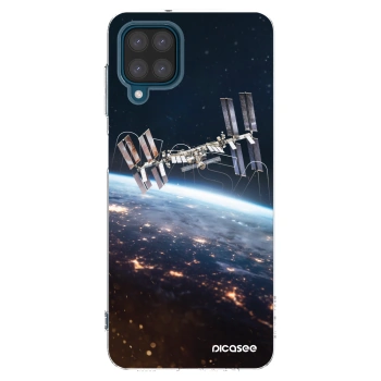 Picasee Samsung Galaxy A12 A125F Hülle - Transparentes Silikon - Station