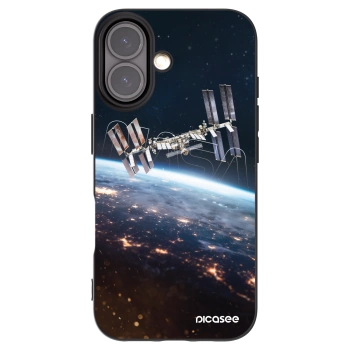 Picasee Apple iPhone 16 Hülle - Schwarzes Silikon - Station