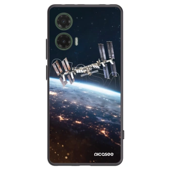 Picasee Motorola Moto G35 5G Hülle - Schwarzes Silikon - Station