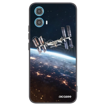 Picasee Motorola Moto G34 5G Hülle - Schwarzes Silikon - Station