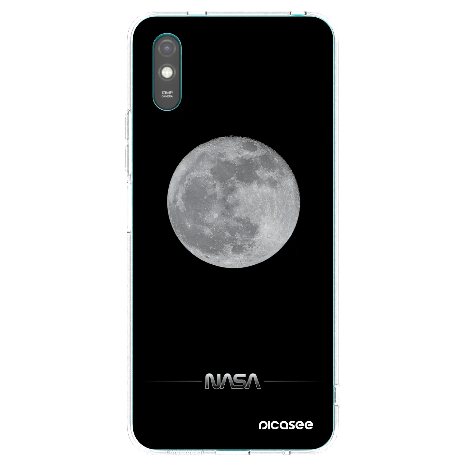 Picasee Xiaomi Redmi 9A Hülle - Transparentes Silikon - Moon Minimal
