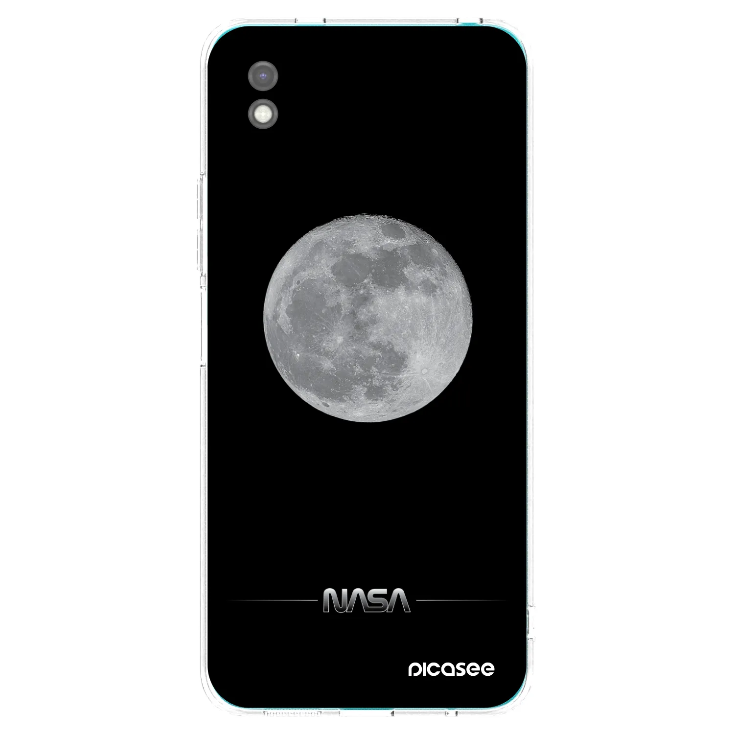 Picasee Xiaomi Redmi 9A Hülle - Schwarzes Silikon - Moon Minimal