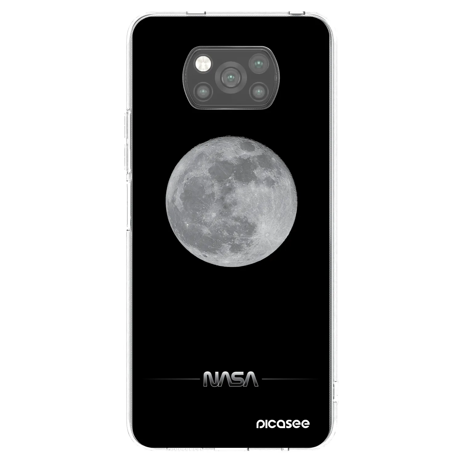 Picasee Xiaomi Poco X3 Hülle - Schwarzes Silikon - Moon Minimal