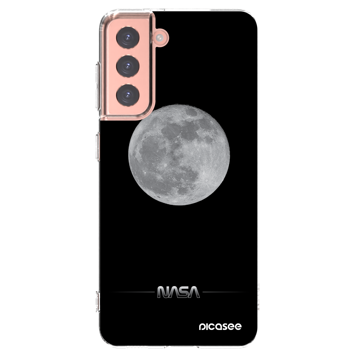 Picasee Samsung Galaxy S21 5G G991B Hülle - Transparentes Silikon - Moon Minimal