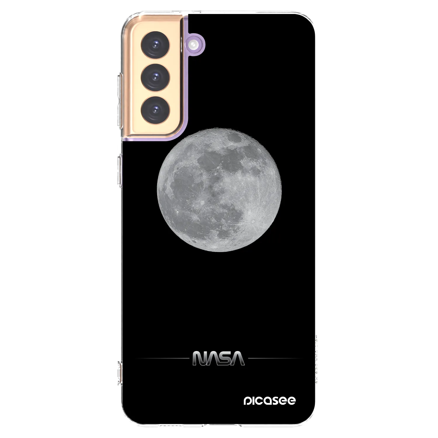 Picasee Samsung Galaxy S21+ 5G G996F Hülle - Transparentes Silikon - Moon Minimal