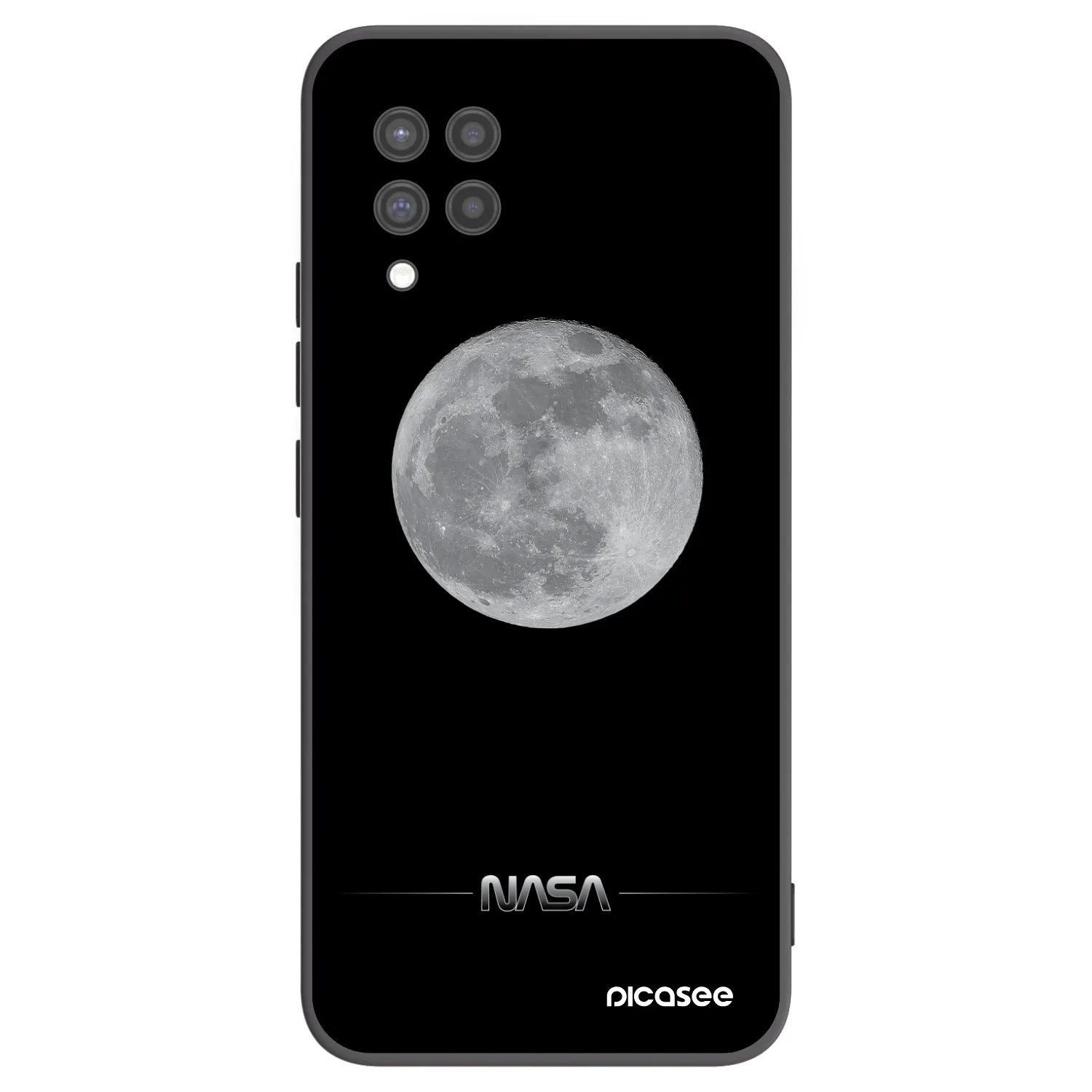 Picasee Samsung Galaxy A42 A426B Hülle - Schwarzes Silikon - Moon Minimal