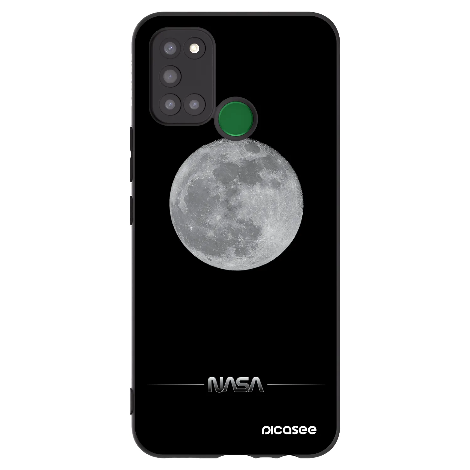 Picasee Realme 7i Hülle - Schwarzes Silikon - Moon Minimal