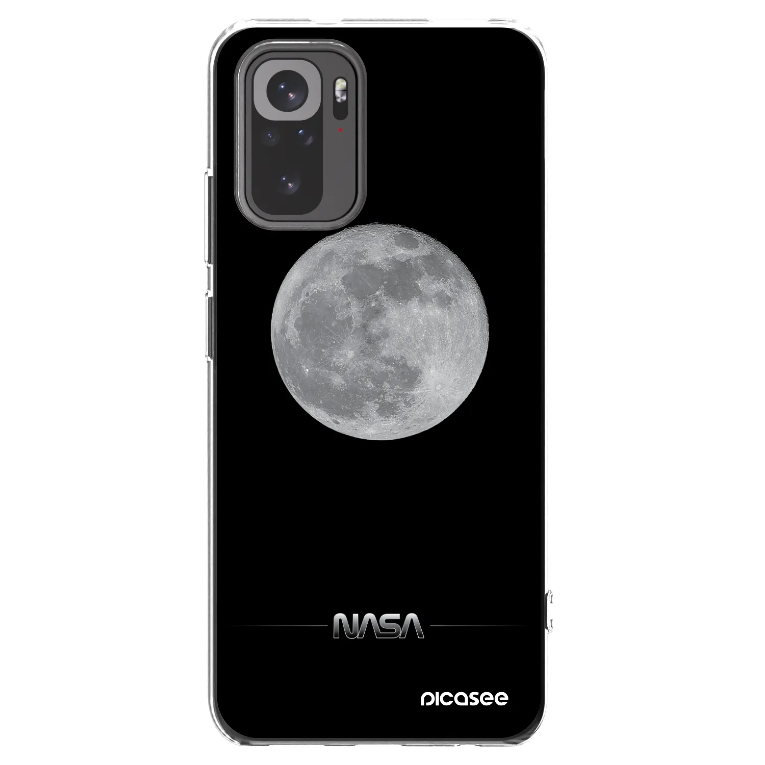 Picasee Xiaomi Redmi Note 10S Hülle - Transparentes Silikon - Moon Minimal