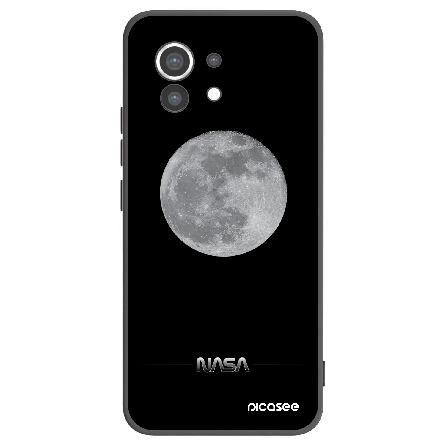 Picasee Xiaomi Mi 11 Hülle - Schwarzes Silikon - Moon Minimal