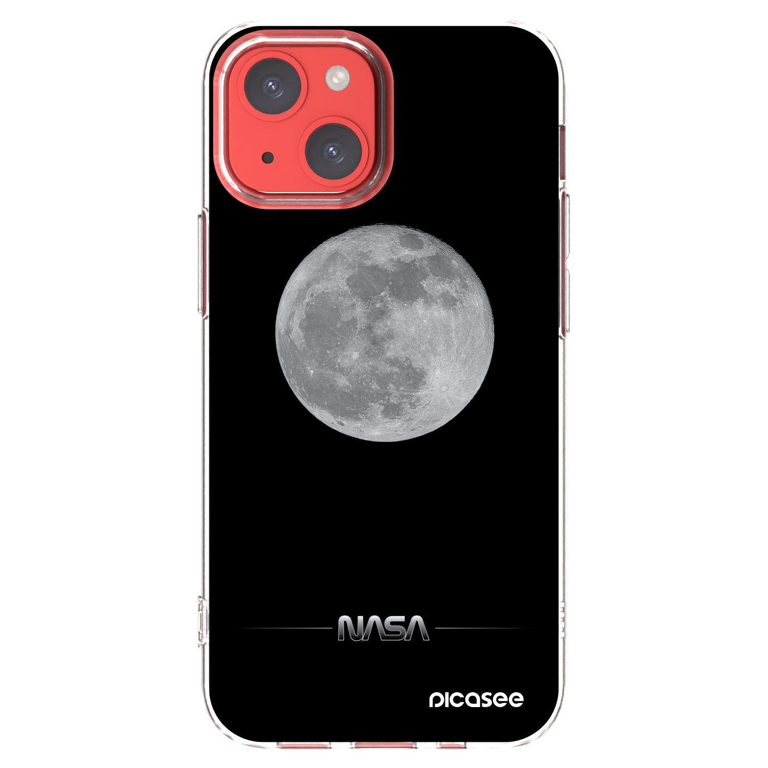 Picasee Apple iPhone 13 mini Hülle - Transparentes Silikon - Moon Minimal
