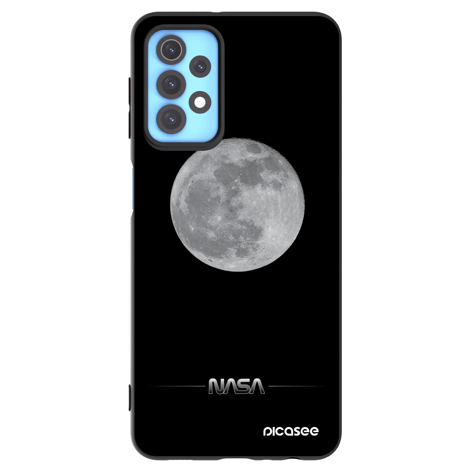 Picasee Samsung Galaxy A32 4G SM-A325F Hülle - Schwarzes Silikon - Moon Minimal