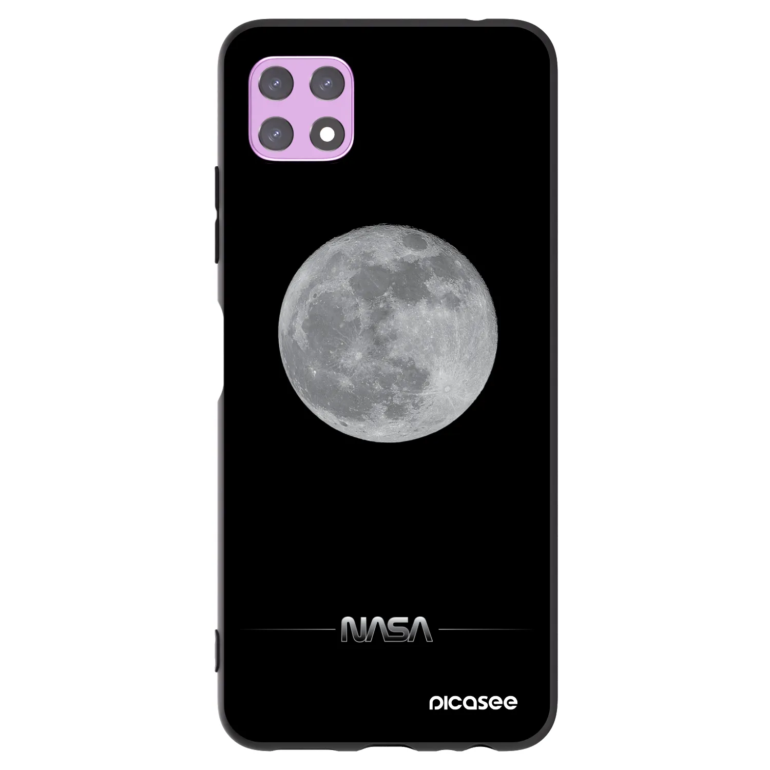 Picasee Samsung Galaxy A22 A226B 5G Hülle - Schwarzes Silikon - Moon Minimal