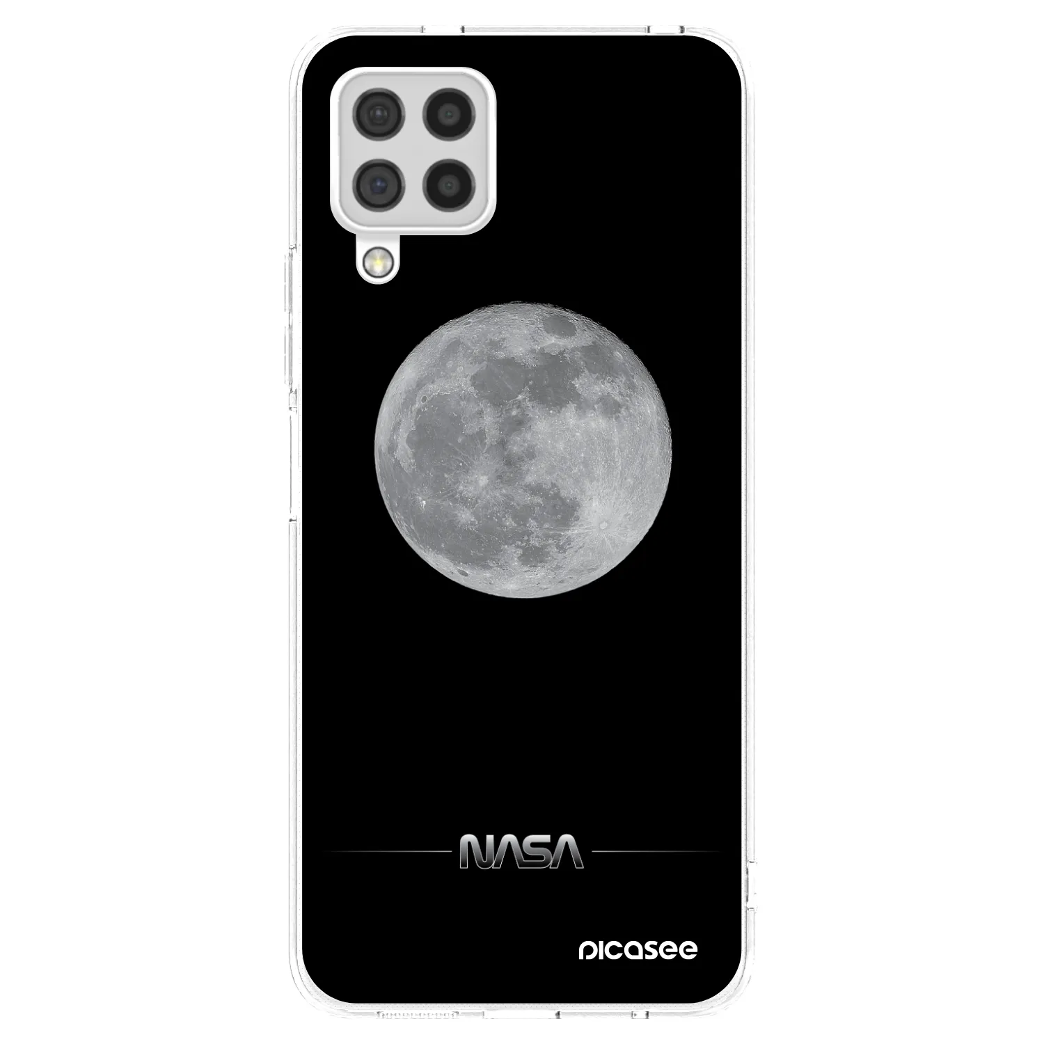 Picasee Samsung Galaxy A22 A225F 4G Hülle - Transparentes Silikon - Moon Minimal