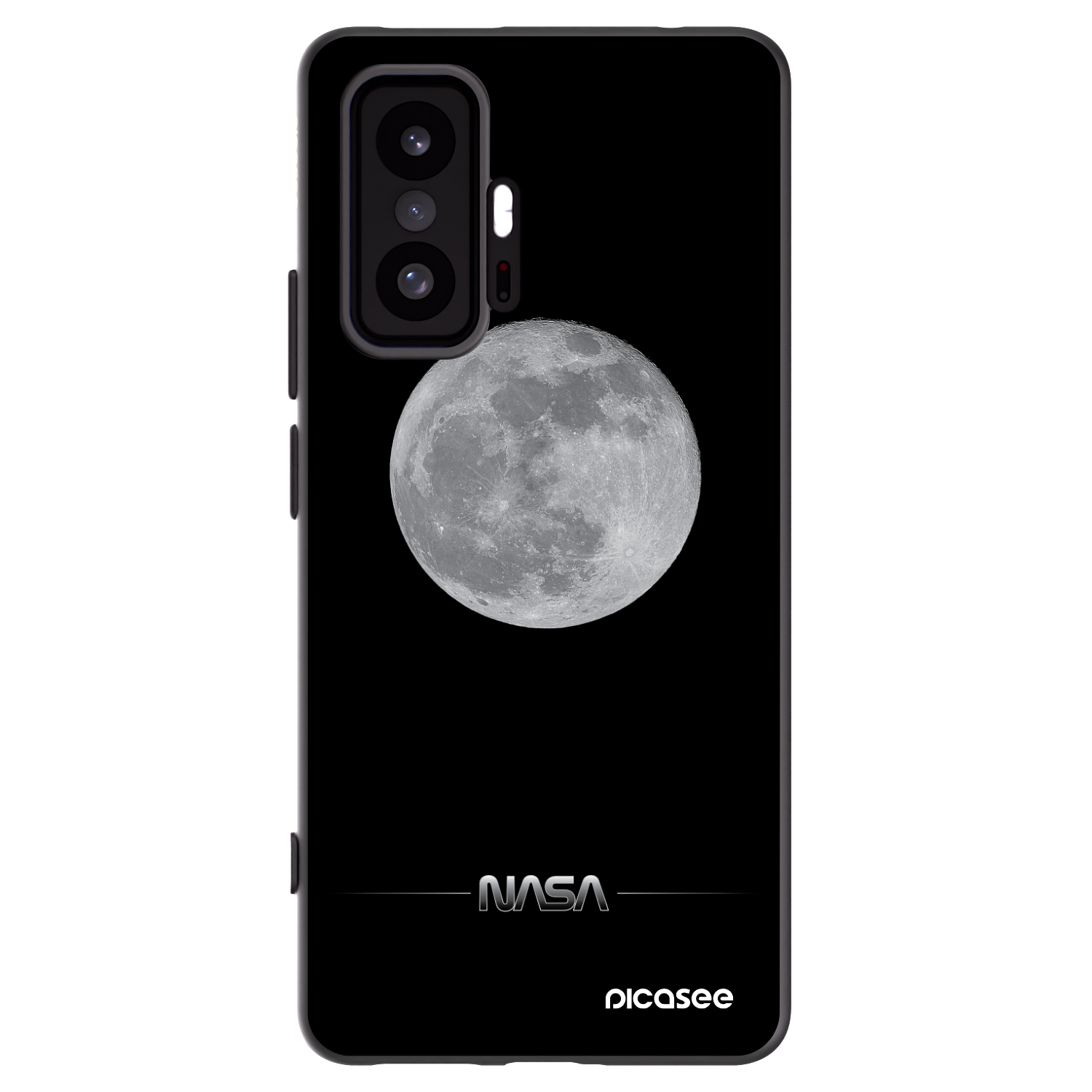 Picasee Xiaomi 11T Hülle - Schwarzes Silikon - Moon Minimal