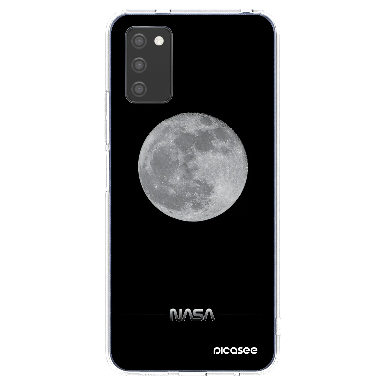 Picasee Samsung Galaxy A03s A037G Hülle - Transparentes Silikon - Moon Minimal