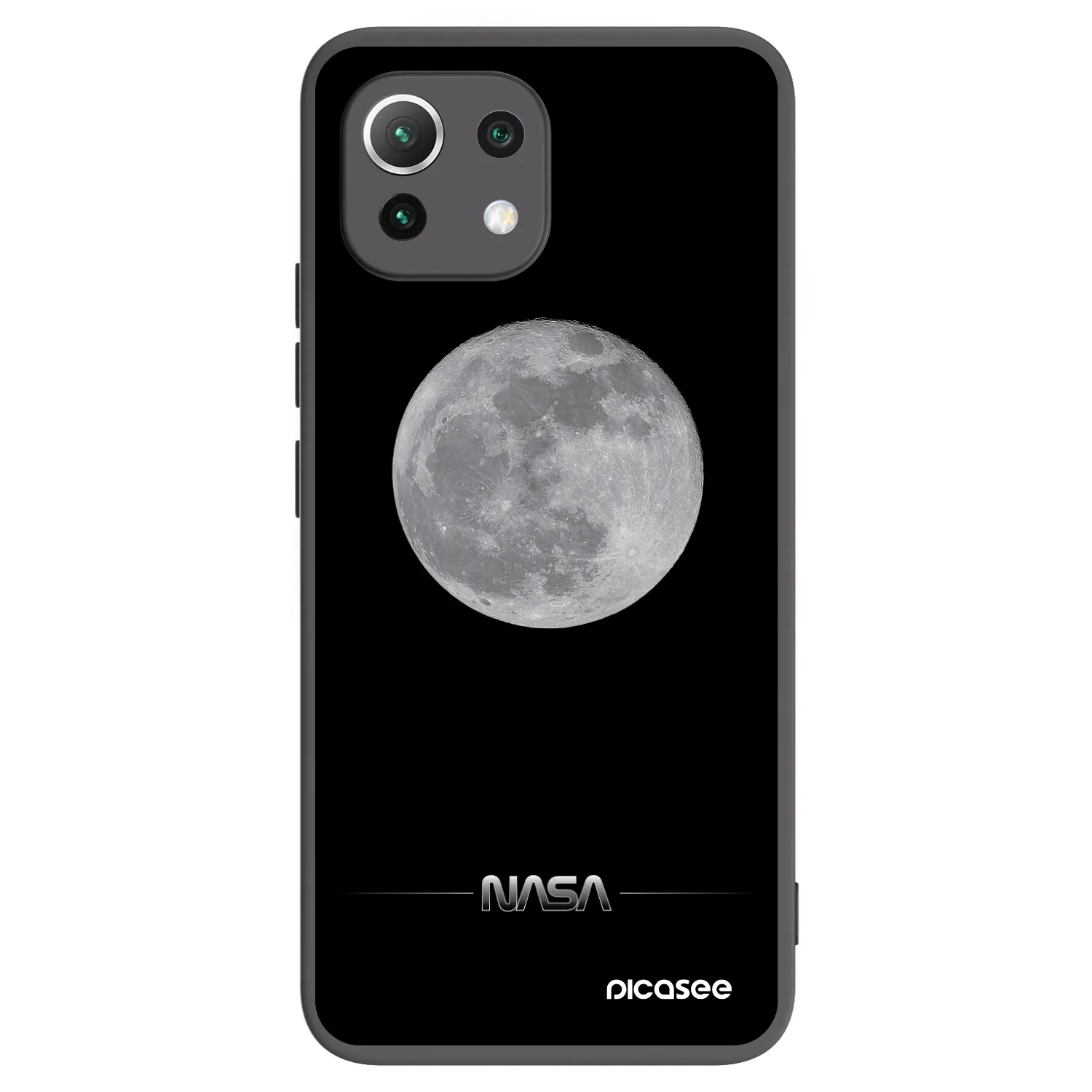 Picasee Xiaomi 11 Lite 5G NE Hülle - Schwarzes Silikon - Moon Minimal