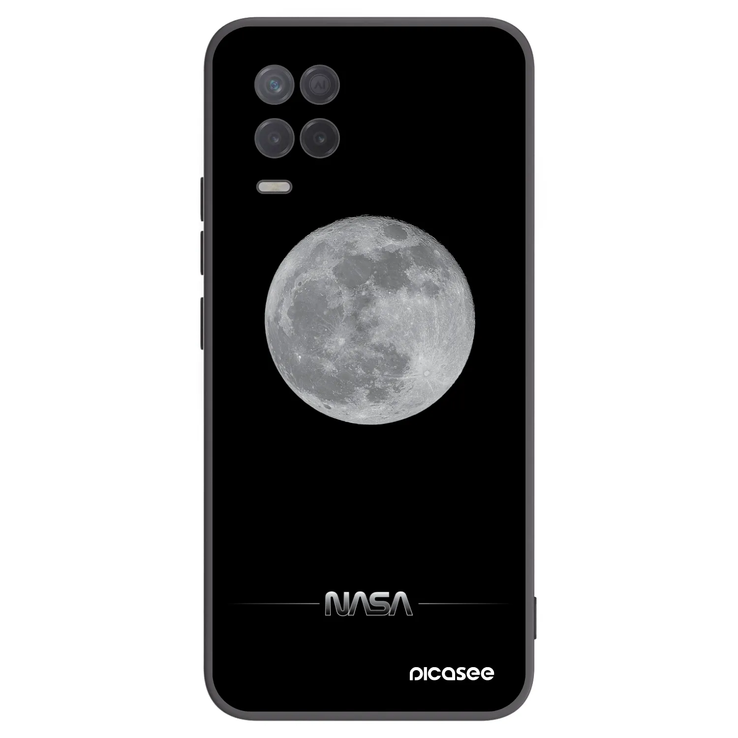 Picasee Realme 8 5G Hülle - Schwarzes Silikon - Moon Minimal