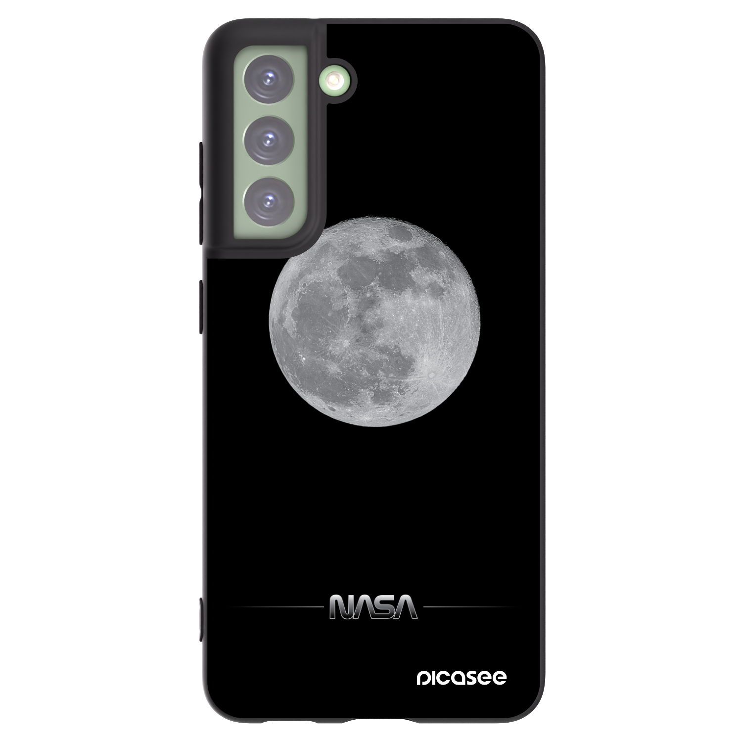 Picasee Samsung Galaxy S21 FE 5G Hülle - Schwarzes Silikon - Moon Minimal