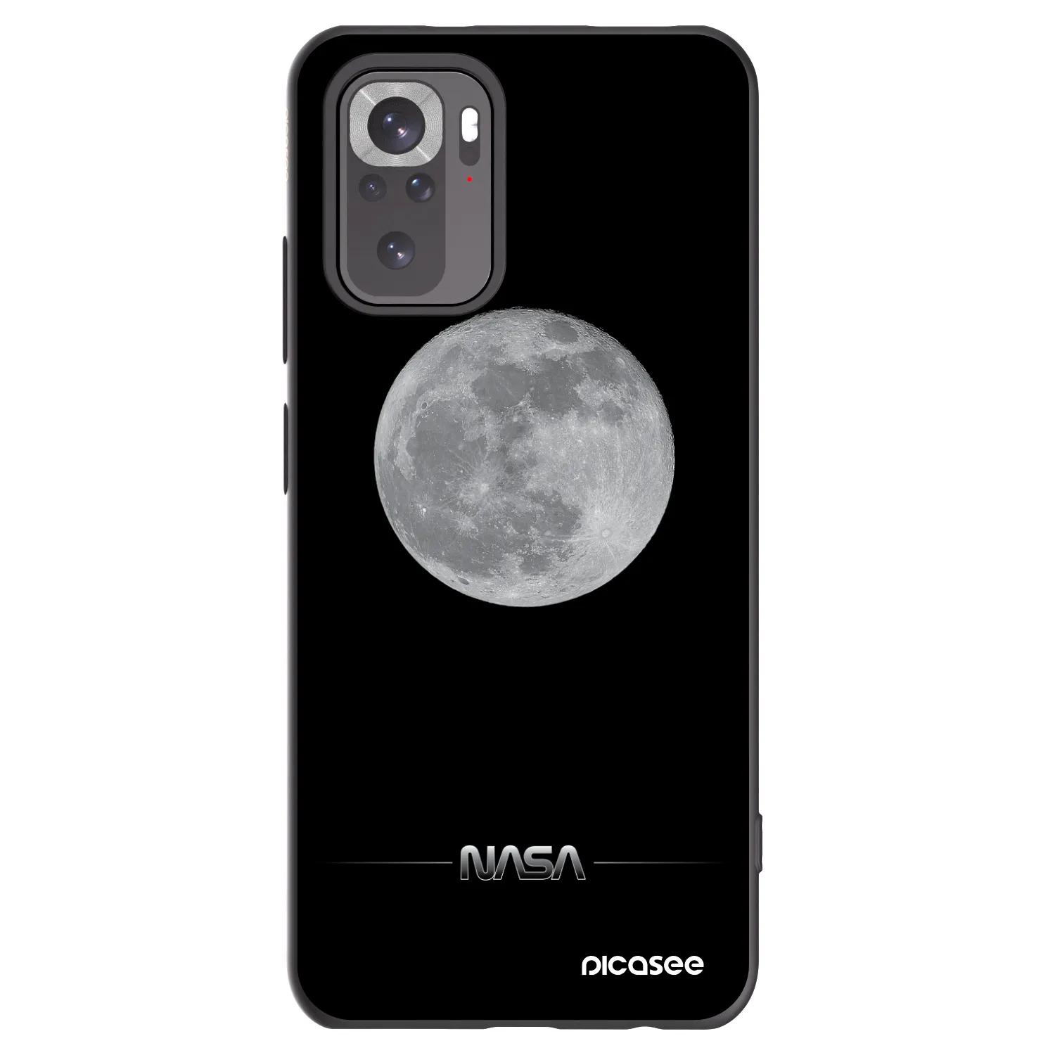 Picasee Xiaomi Redmi Note 11S 4G Hülle - Schwarzes Silikon - Moon Minimal