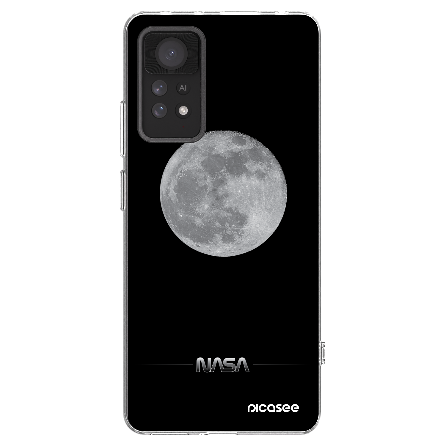 Picasee Xiaomi Redmi Note 11 Pro Hülle - Transparentes Silikon - Moon Minimal
