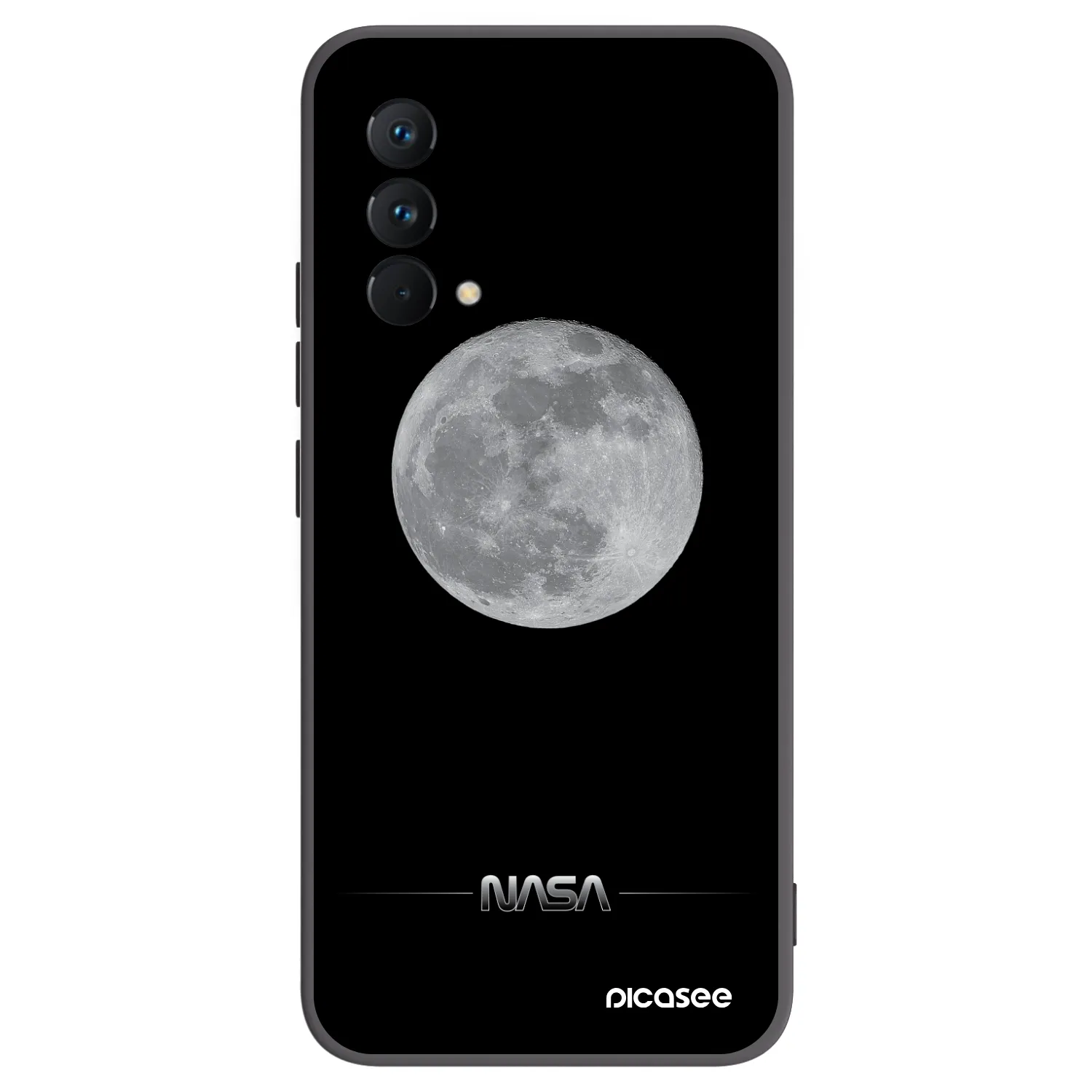 Picasee Realme GT Master Edition 5G Hülle - Schwarzes Silikon - Moon Minimal