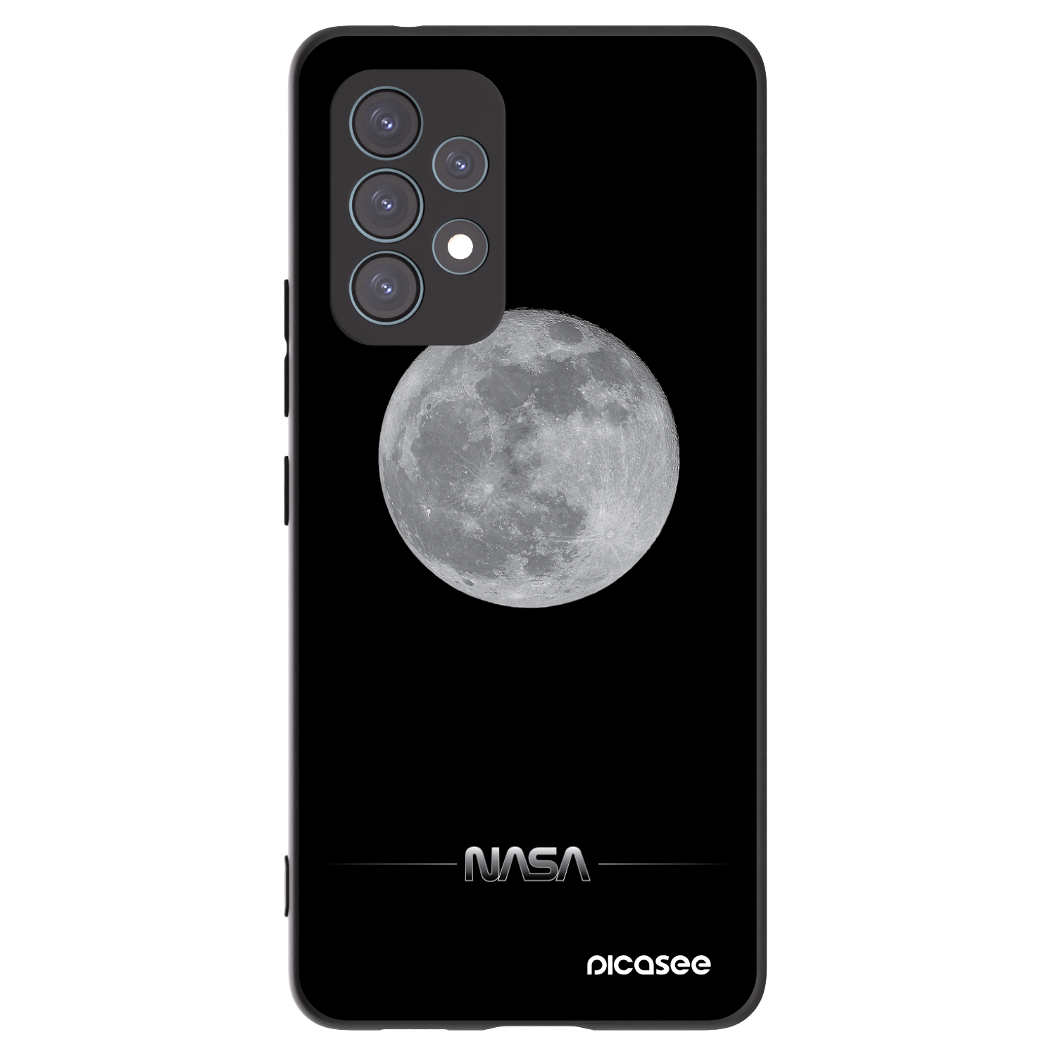 Picasee Samsung Galaxy A53 5G A536 Hülle - Schwarzes Silikon - Moon Minimal