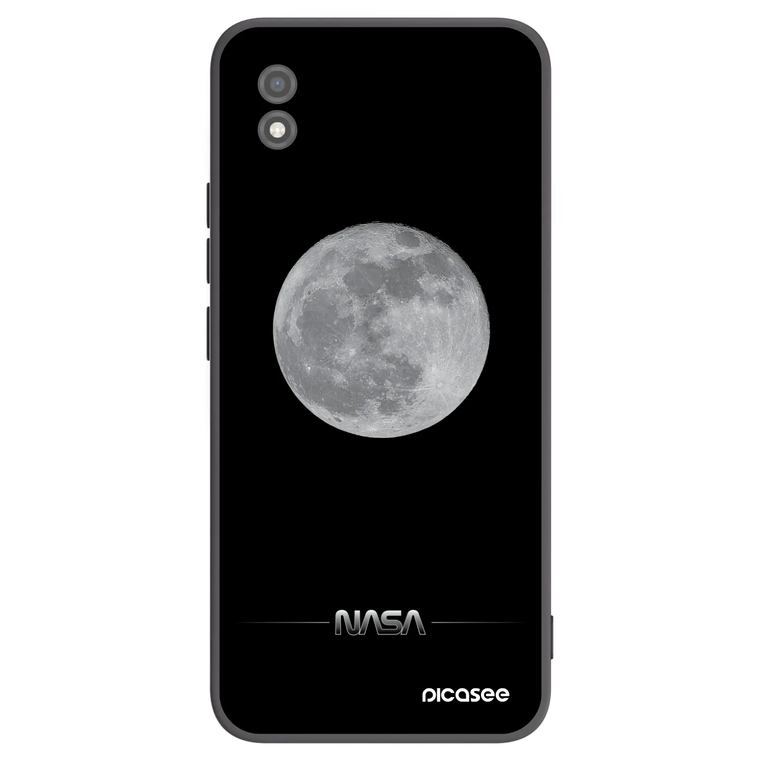 Picasee Realme C11 (2021) Hülle - Schwarzes Silikon - Moon Minimal