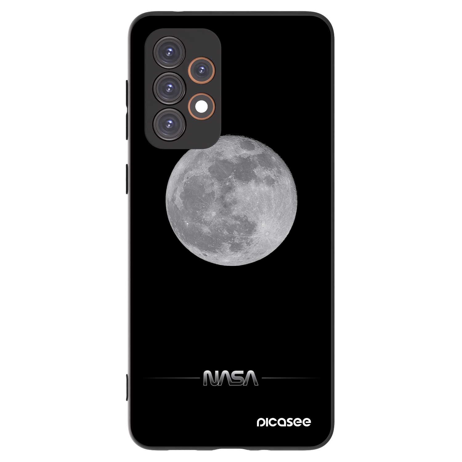 Picasee Samsung Galaxy A33 5G A336 Hülle - Schwarzes Silikon - Moon Minimal