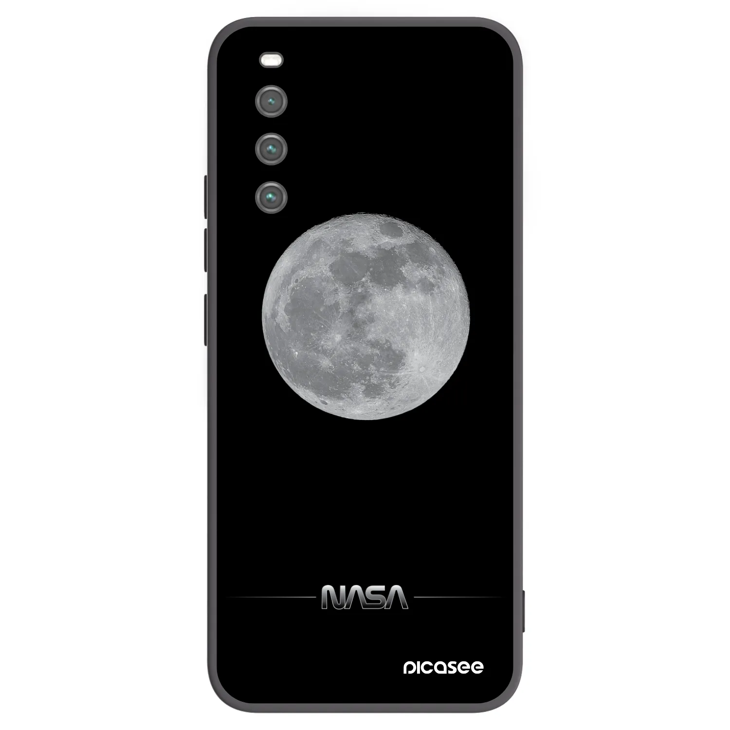 Picasee Sony Xperia 10 IV 5G Hülle - Schwarzes Silikon - Moon Minimal