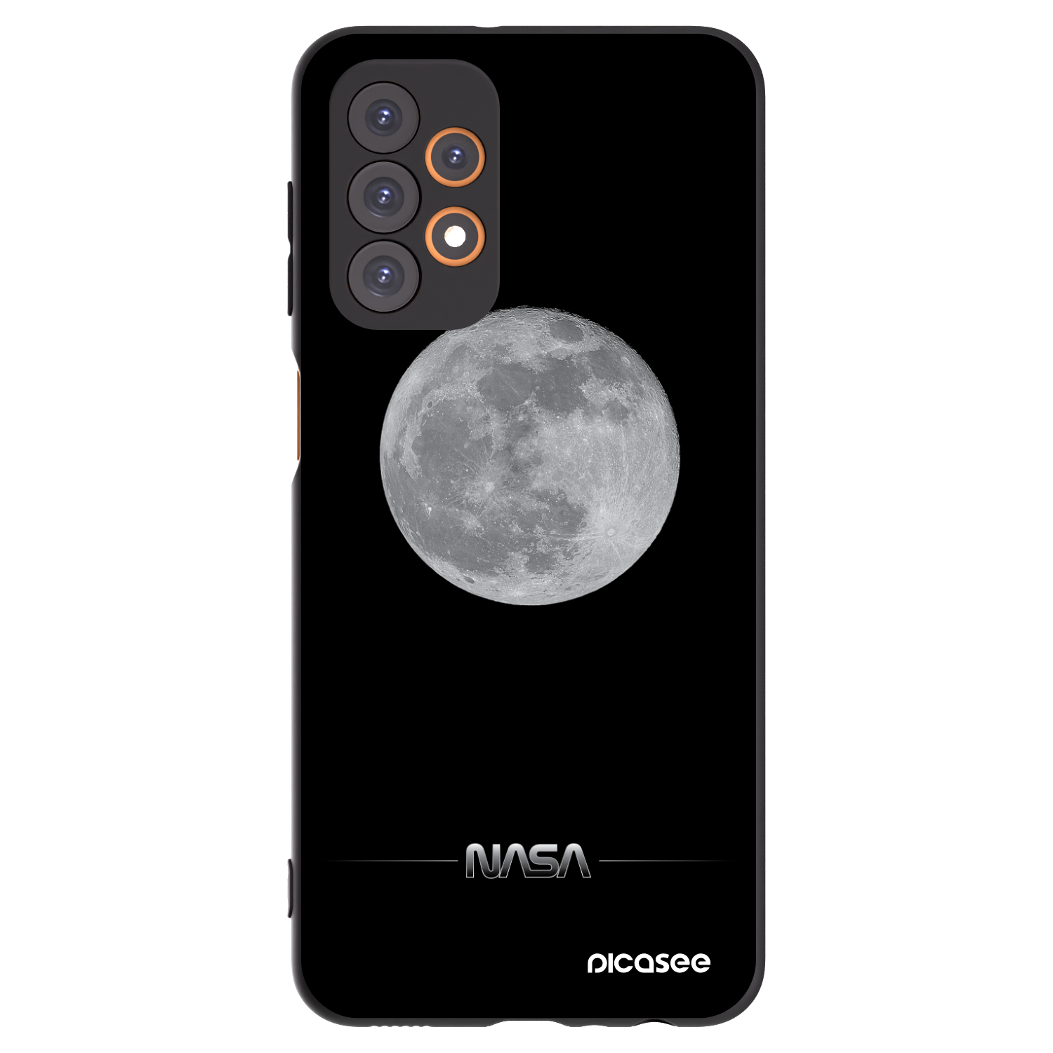 Picasee Samsung Galaxy A23 A235F 4G Hülle - Schwarzes Silikon - Moon Minimal