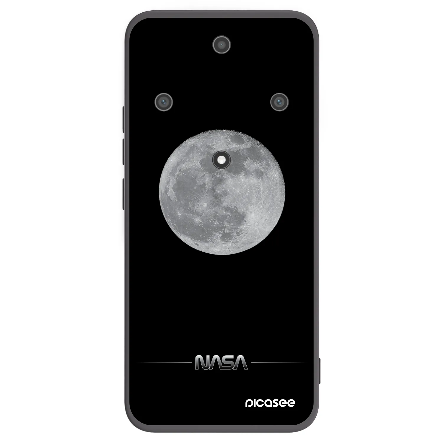 Picasee Honor Magic5 Lite 5G Hülle - Schwarzes Silikon - Moon Minimal