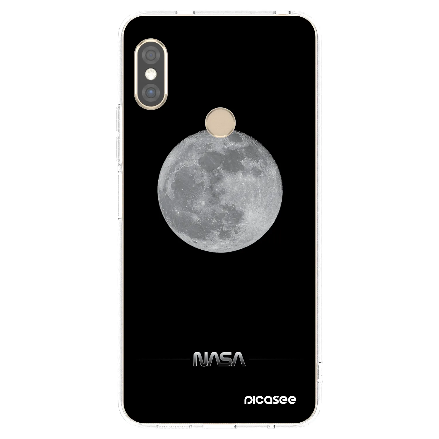 Picasee Xiaomi Redmi Note 5 Global Hülle - Transparentes Silikon - Moon Minimal