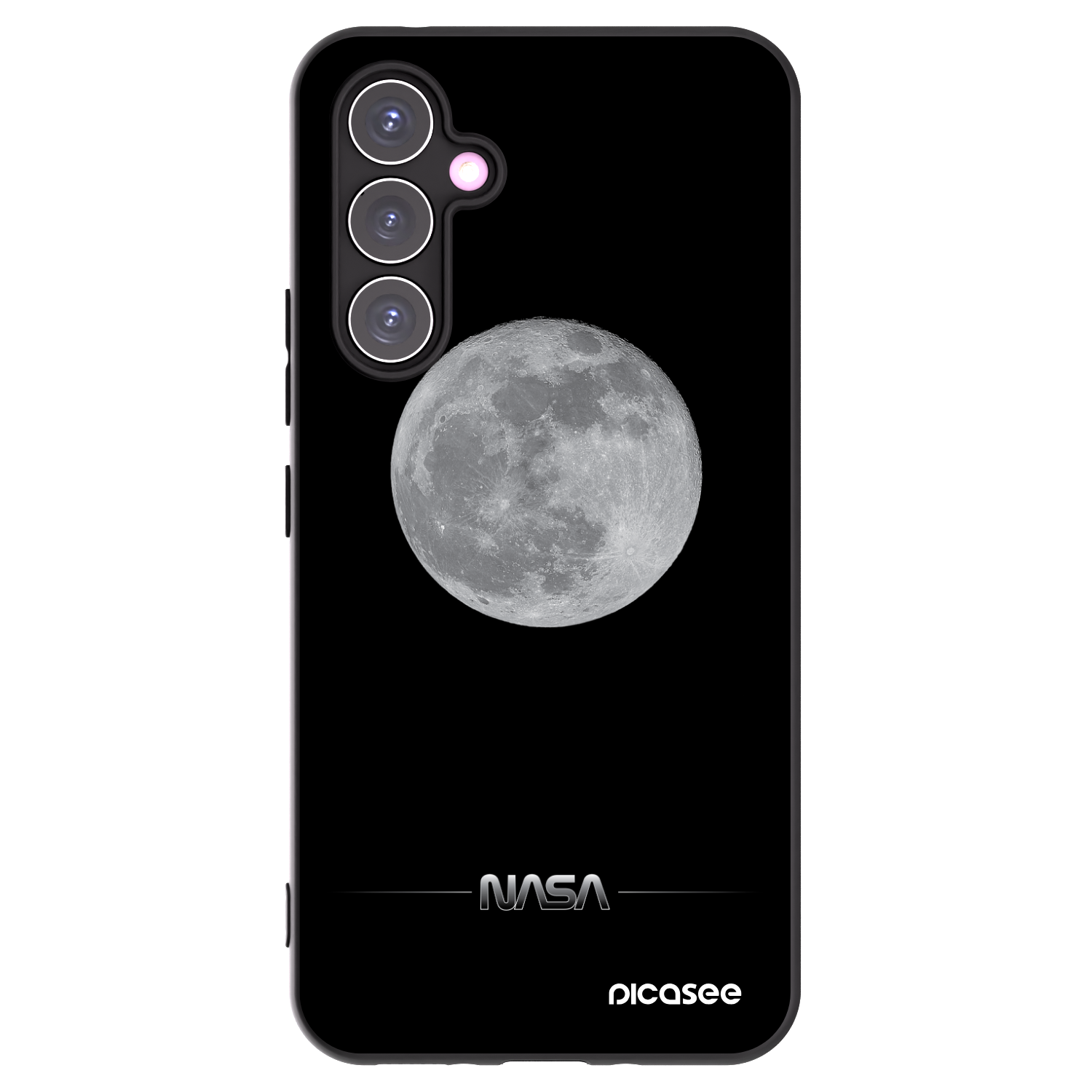 Picasee Samsung Galaxy A54 5G A546B Hülle - Schwarzes Silikon - Moon Minimal