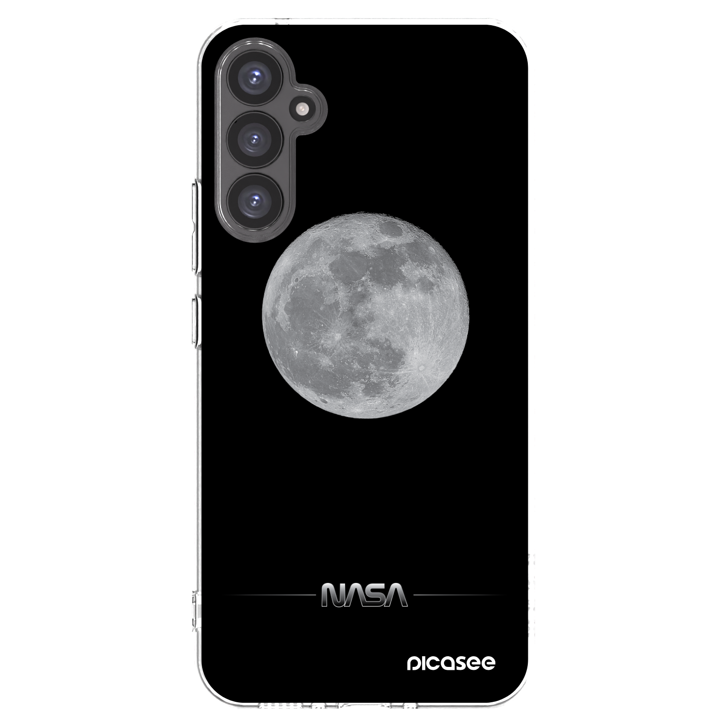 Picasee Samsung Galaxy A34 5G A346B Hülle - Transparentes Silikon - Moon Minimal
