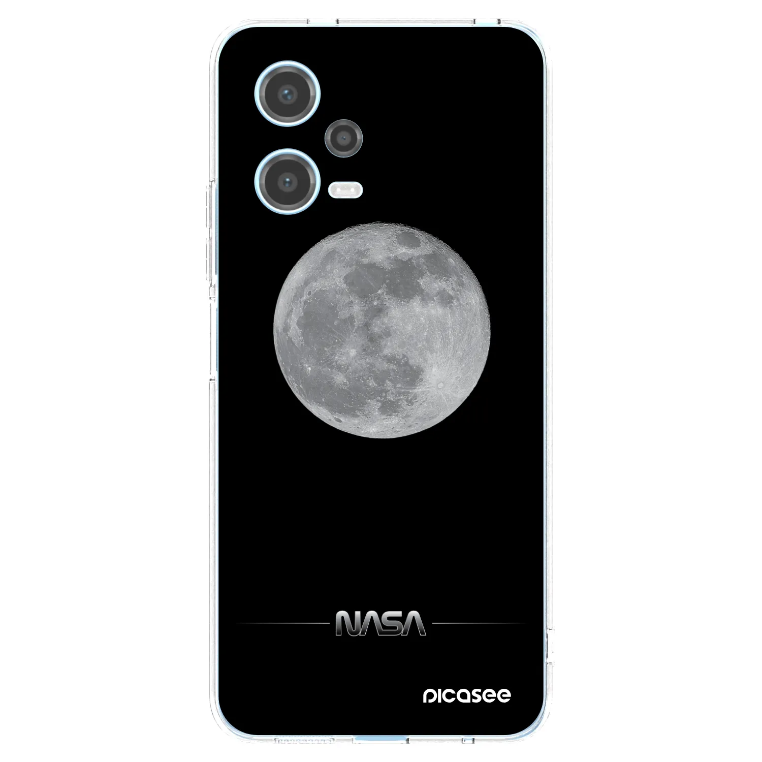 Picasee Xiaomi Redmi Note 12 5G Hülle - Transparentes Silikon - Moon Minimal