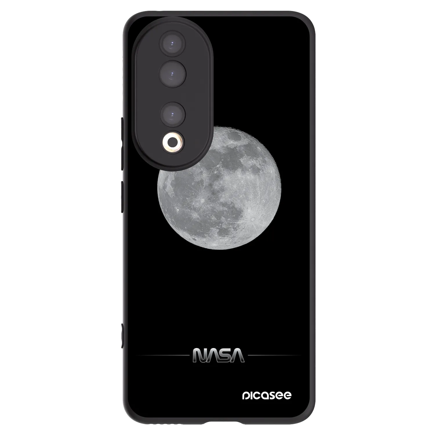 Picasee Honor 90 5G Hülle - Schwarzes Silikon - Moon Minimal