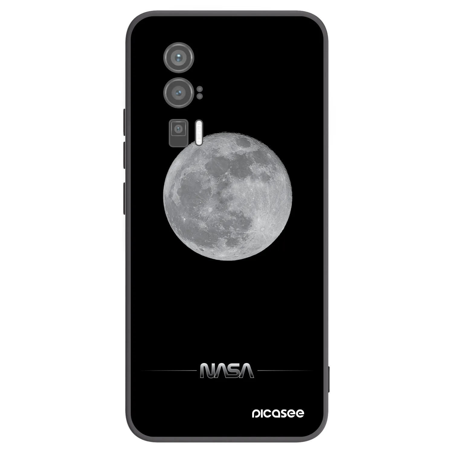 Picasee Xiaomi Poco F5 Pro 5G Hülle - Schwarzes Silikon - Moon Minimal