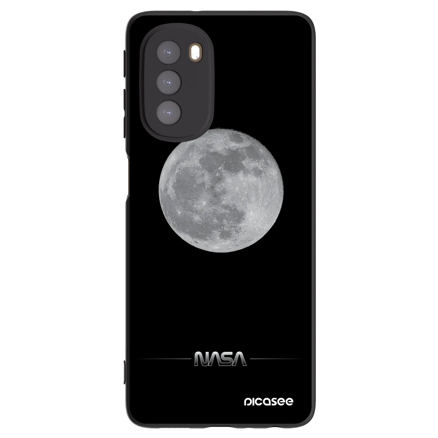 Picasee Motorola Moto G51 Hülle - Schwarzes Silikon - Moon Minimal