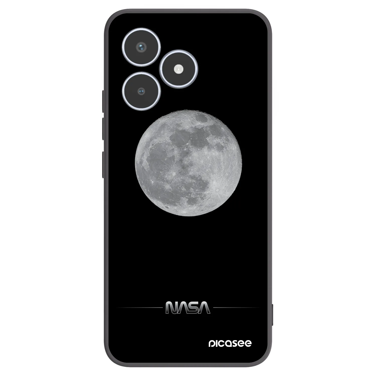 Picasee Realme C53 Hülle - Schwarzes Silikon - Moon Minimal