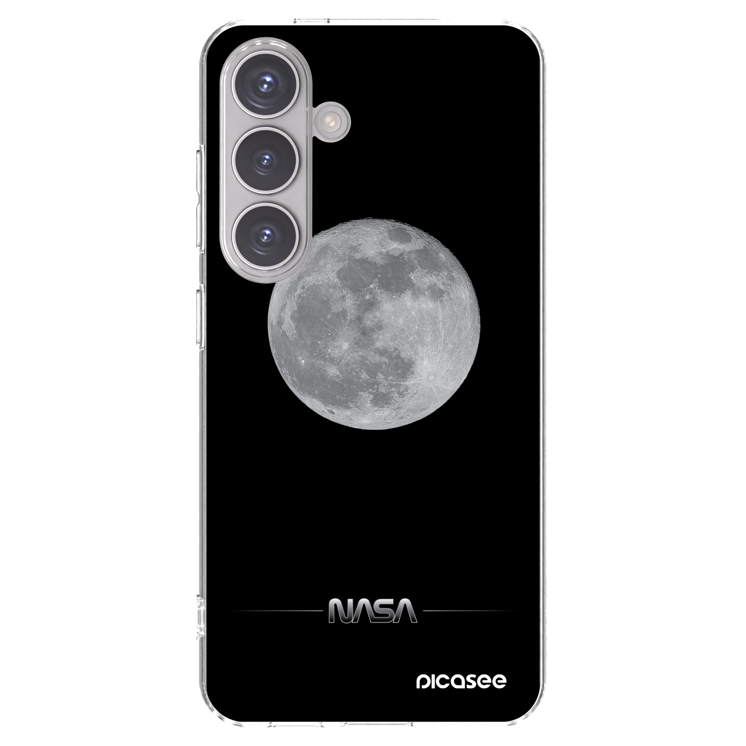 Picasee Samsung Galaxy S24 S921B 5G Hülle - Transparentes Silikon - Moon Minimal