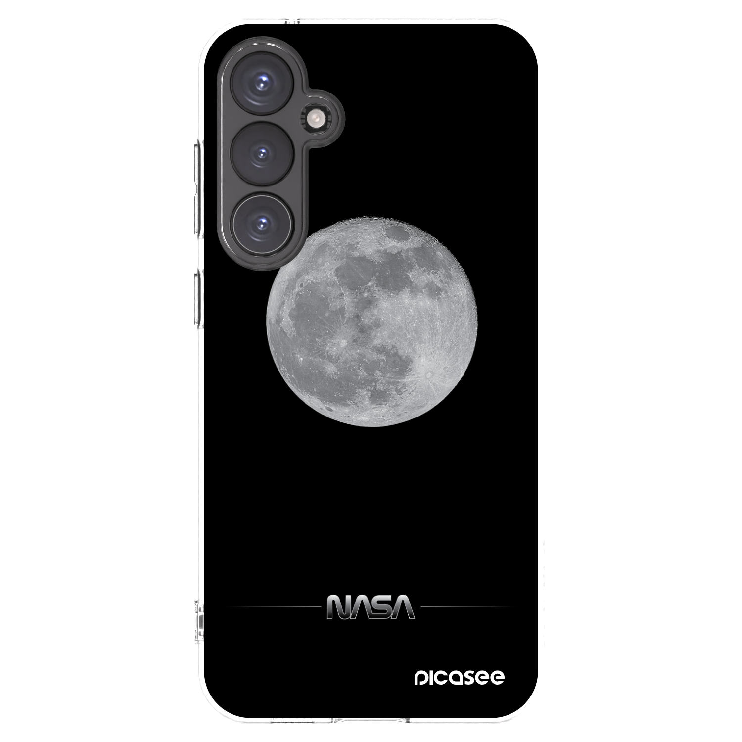 Picasee Samsung Galaxy S23 FE S711B Hülle - Transparentes Silikon - Moon Minimal