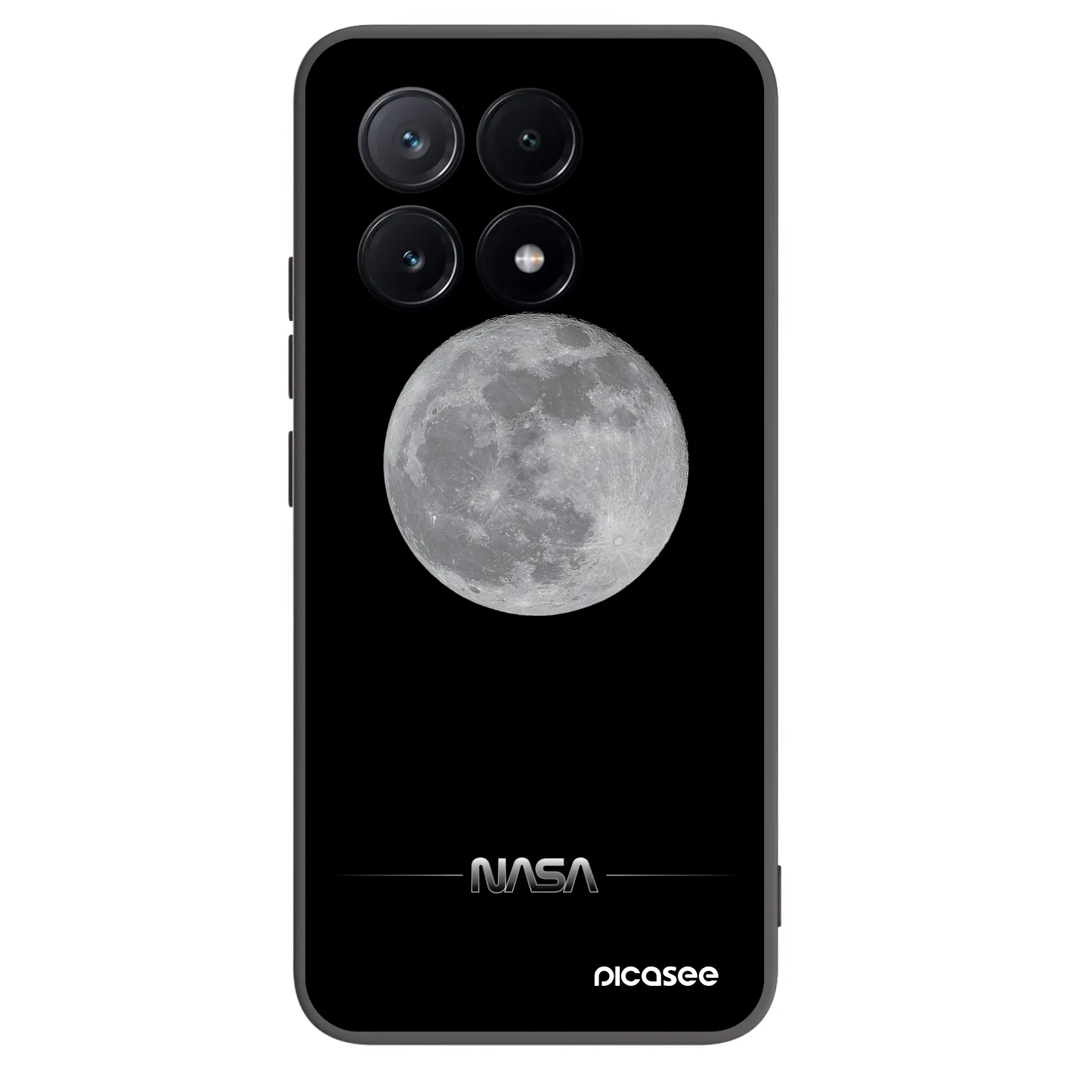 Picasee Xiaomi Poco X6 Pro Hülle - Schwarzes Silikon - Moon Minimal