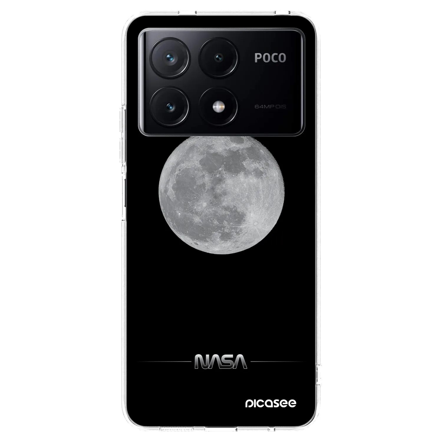 Picasee Xiaomi Poco X6 Pro Hülle - Transparentes Silikon - Moon Minimal